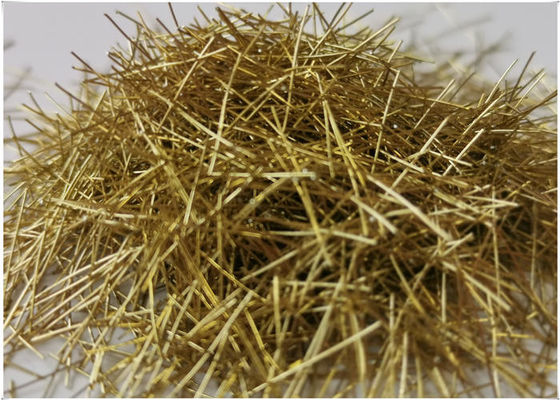 Dimater 0.2mm Ts 2500mpa Micro Steel Fiber Copper Coated في الأرضيات الصناعية